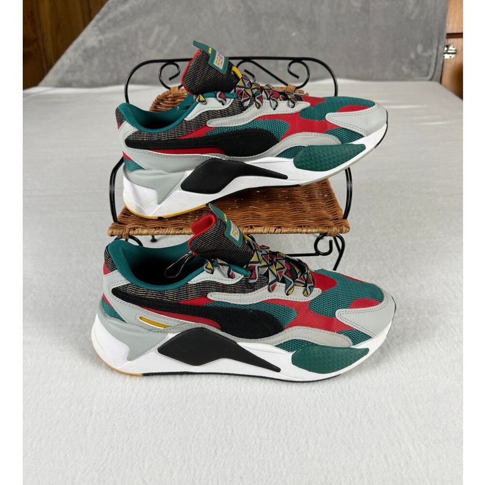 PUMA RS-X3 Mix Men's Sneakers Teal Green Red Multicolor Size 8.5 - Picture 9 of 12